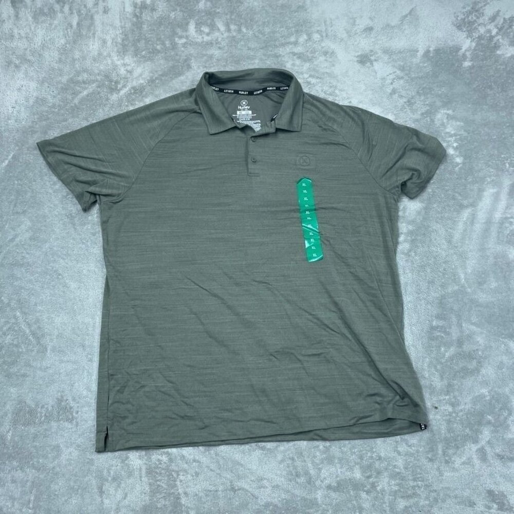 Hurley XL Mens Polo Shirt Lightweight Stretch Gray Performance Golf 6996